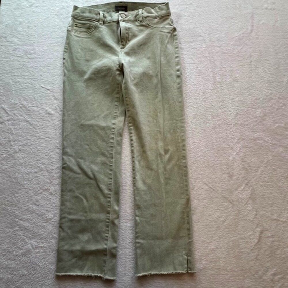 DL 1961 Pale Green Cropped Jeans- Size 28